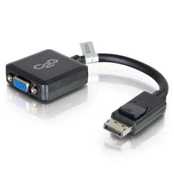 CABLES TO GO, 8 IN DISPLAYPORT MALE TO VGA FEMALE ACTIVE ADAPTER CONVERTER, BLACK